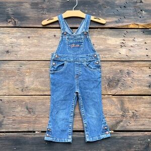 Guess Jeans Denim Cotton Overalls Snap Closure Infant Size 24M